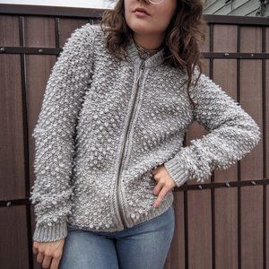 Lucky Brand knitted mohair sweater jacket